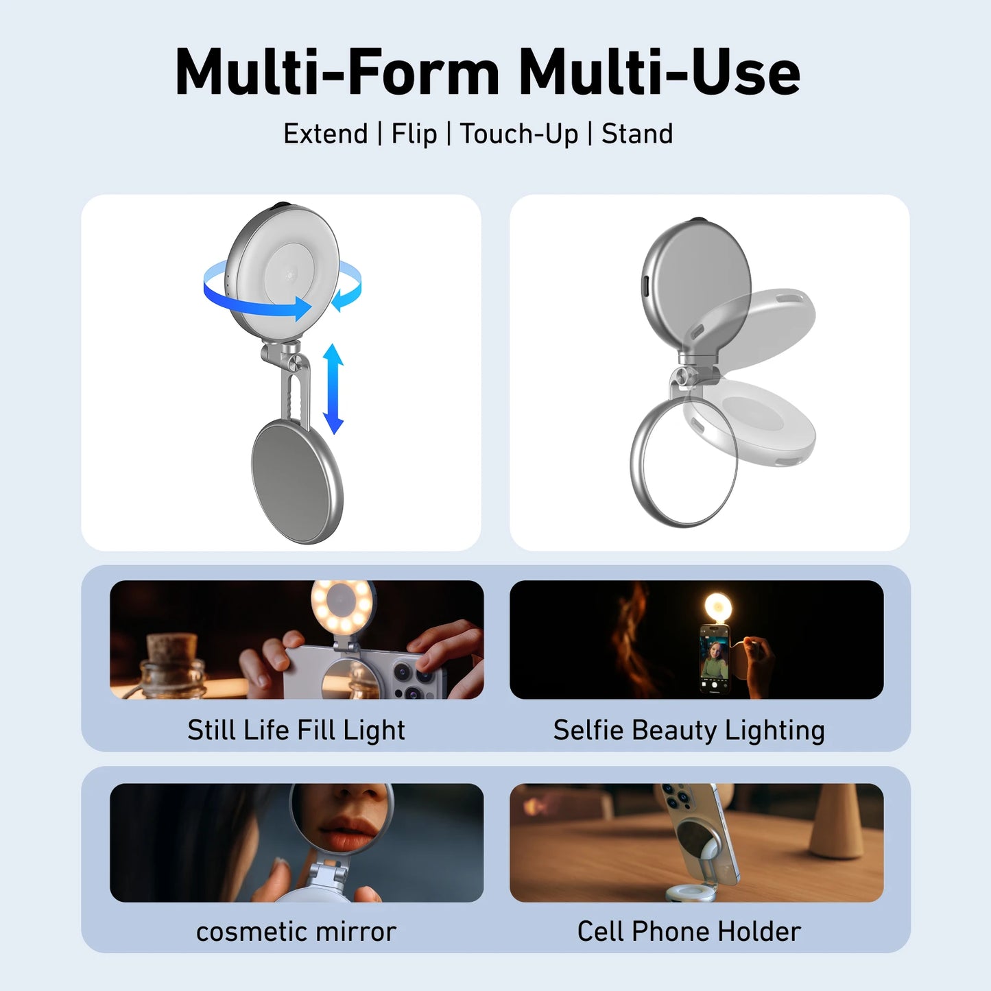 AuraMag™ Magnetic LED Selfie Light for Perfect Photos