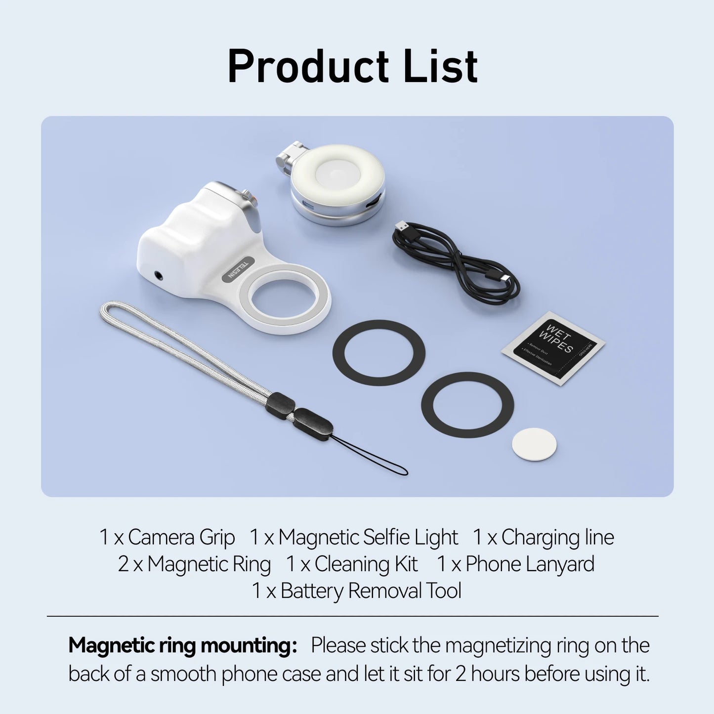 AuraMag™ Magnetic LED Selfie Light for Perfect Photos