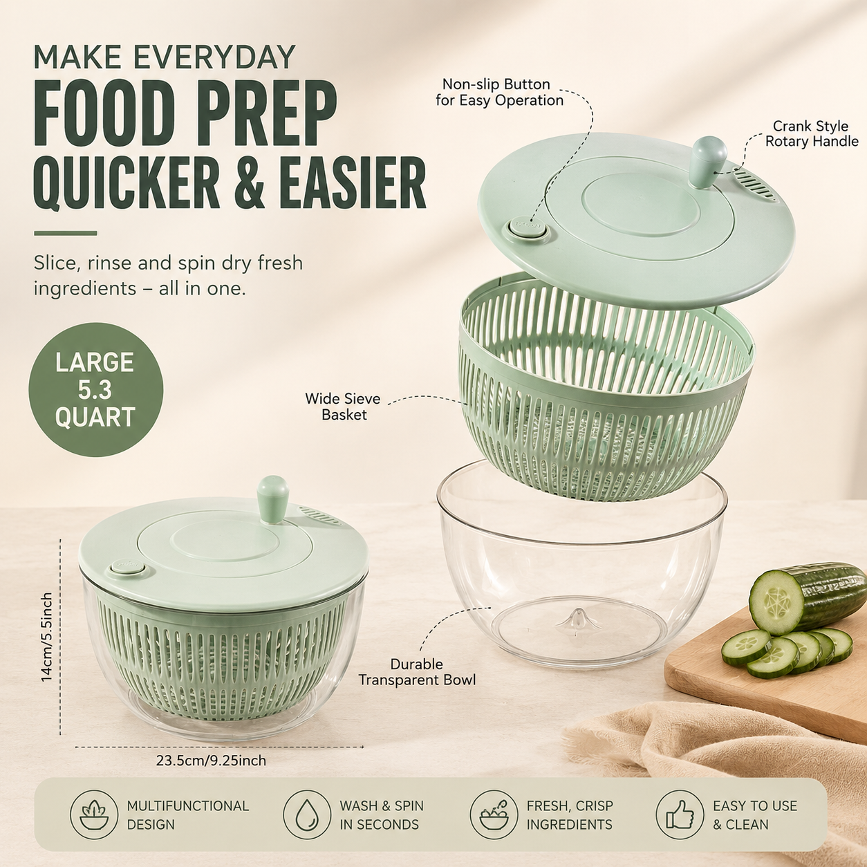 Slice&Spin Salad Maker