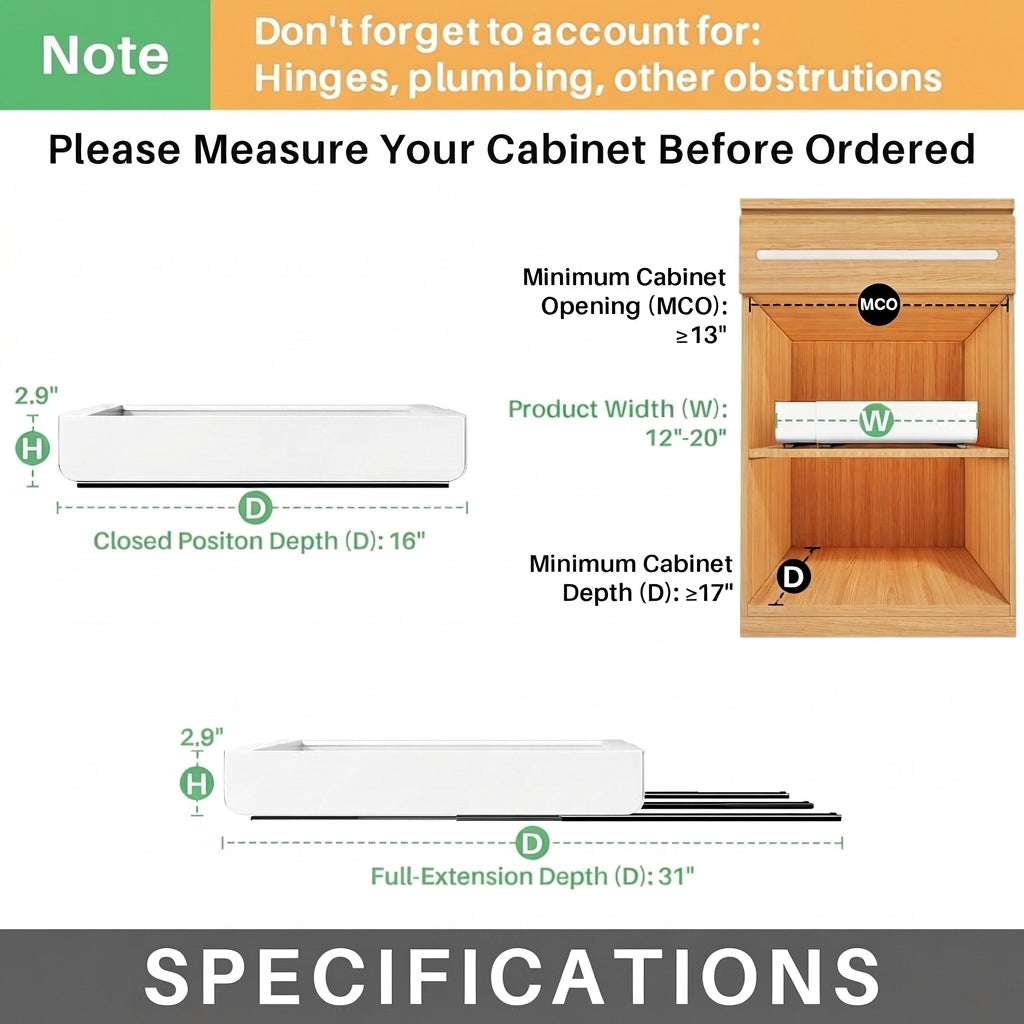Pull ‘N Slide Expandable Cabinet Organizer
