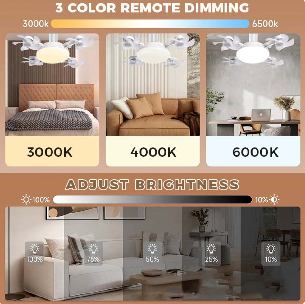 Quad-Stream LED Ceiling Fan