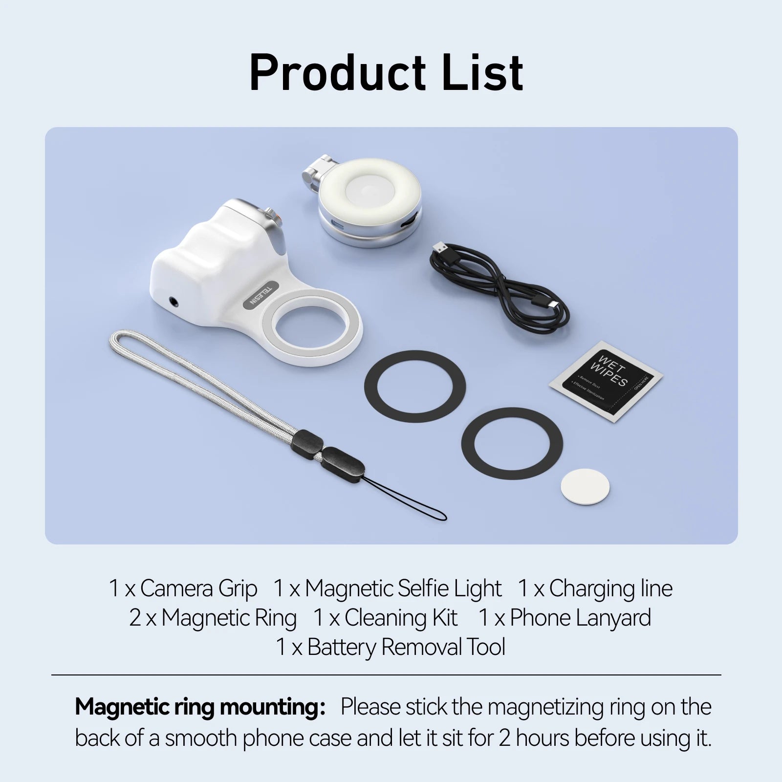 AuraMag™ Magnetic LED Selfie Light for Perfect Photos
