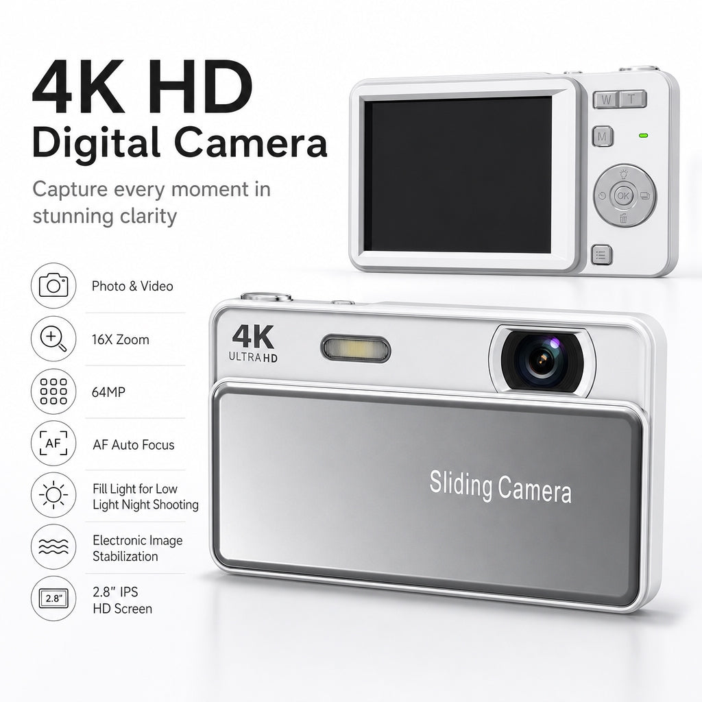 4K Ultra HD Sliding Digital Camera